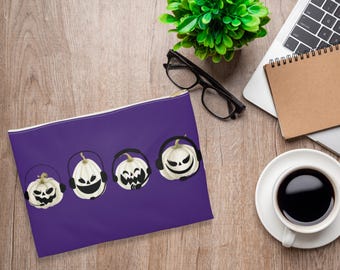 Purple Halloween 911 Dispatcher Pumpkins Headset Bag