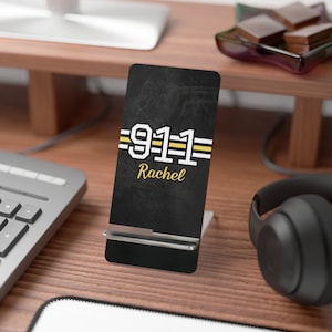 Custom 911 Dispatcher Mobile Display Stand for Smartphones Personalized Gift for 911 Dispatcher