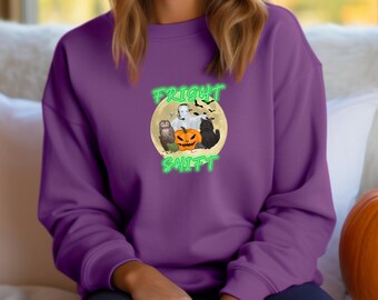 Fright Shift Halloween Nightshift 911 Dispatcher Unisex Heavy Blend™ Crewneck Sweatshirt