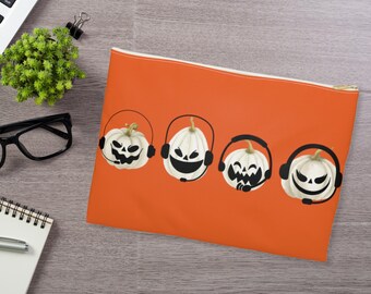 Orange Halloween 911 Dispatcher Pumpkins Headset Bag