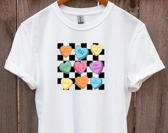 Camiseta unisex de estilo suave con corazones de conversación de San Valentín y diseño retro de Dispatch para despachadores del 911