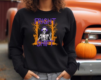Fright Shift 911 Dispatcher Halloween Pumpkin Unisex Heavy Blend™ Crewneck Sweatshirt