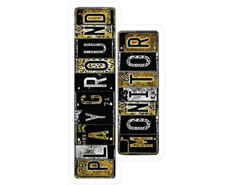 Playground Monitor License Plate Vinyl Decal Dispatcher Sticker