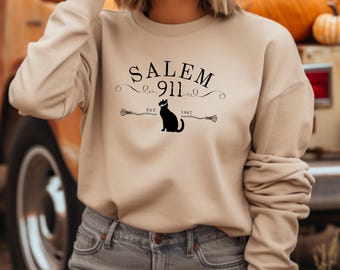 Salem 911 Halloween 911 Dispatcher Unisex Heavy Blend™ Crewneck Sweatshirt