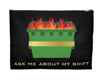 Ask Me About My Shift Dumpster Fire Funny 911 Dispatcher Headset Bag