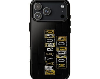 Playground Monitor License Plate Phone Case for iPhone Models | Tough Protective Case