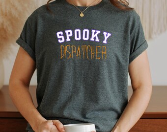 Spooky Dispatcher Halloween Shirt Unisex Softstyle T-Shirt