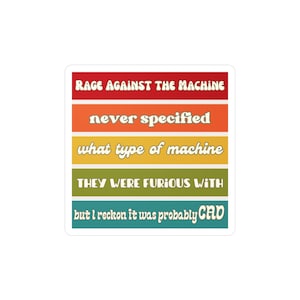 Vinylsticker Rage Against CAD 911-verzender