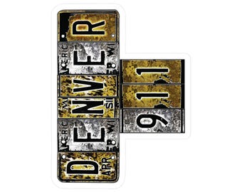 Custom 911 Dispatcher License Plate Vinyl Decal