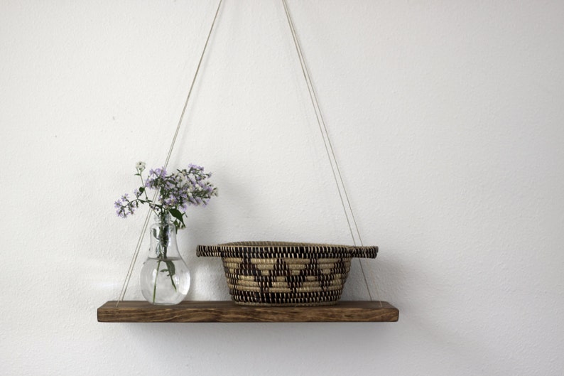 Swing Shelf Hanging Shelf Wood Swing Shelves Rope Swing Etsy