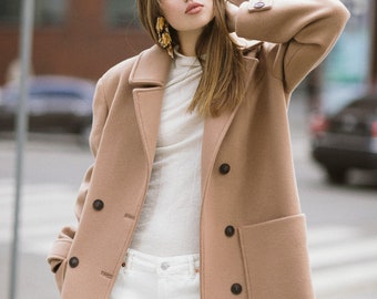 camel car coat womens
