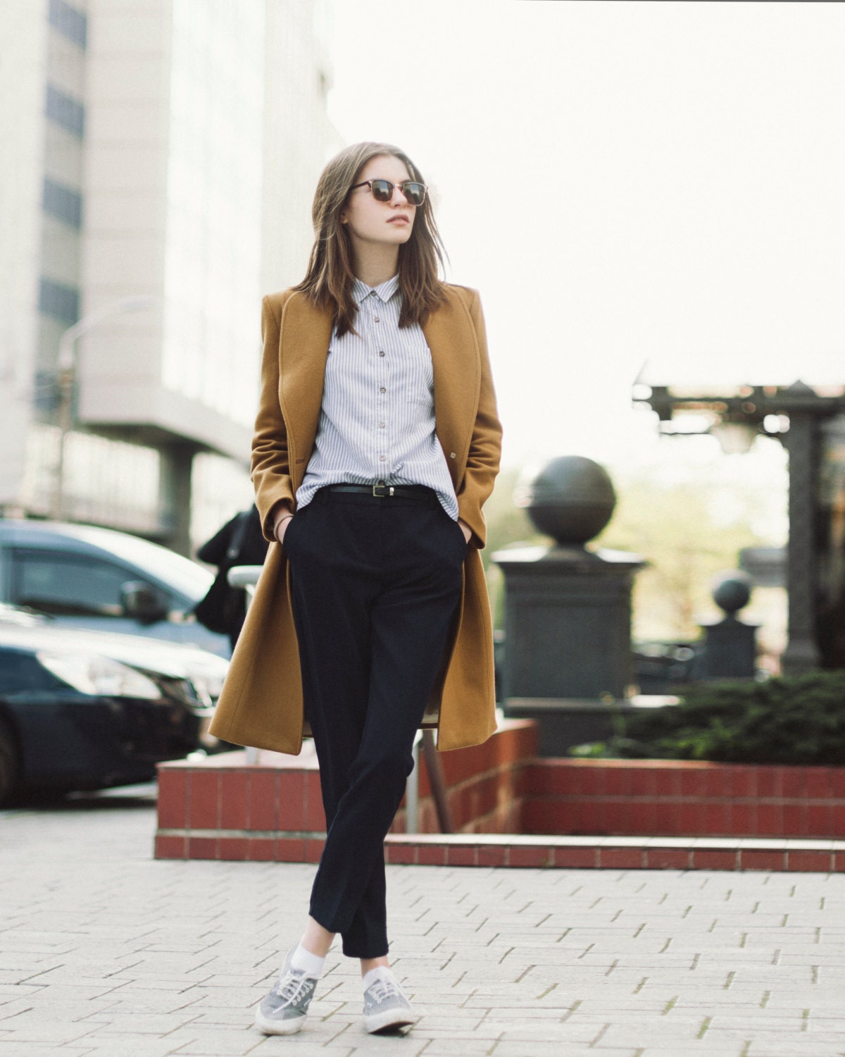 Camel Tweed Wool Classic Sleeve Coat – 8on8 studio