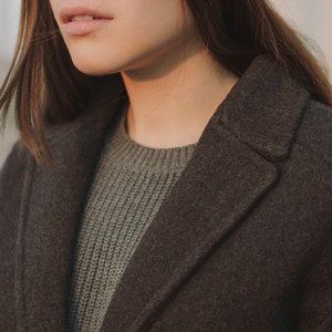 Gray wool coat / Winter and autumn overcoat / Relaxed fit coat image 4