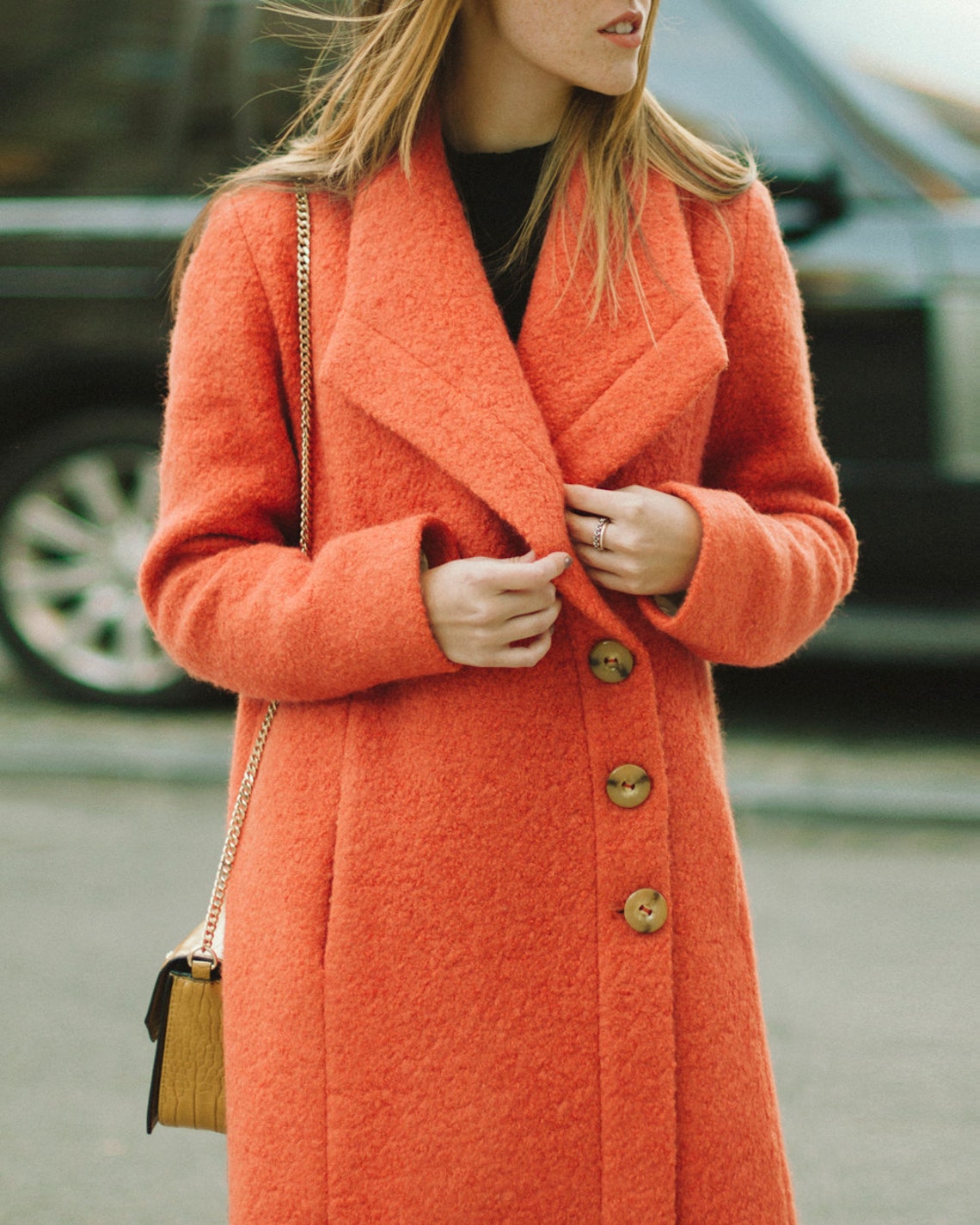 Terracotta autumn coat woman wool coat Etsy