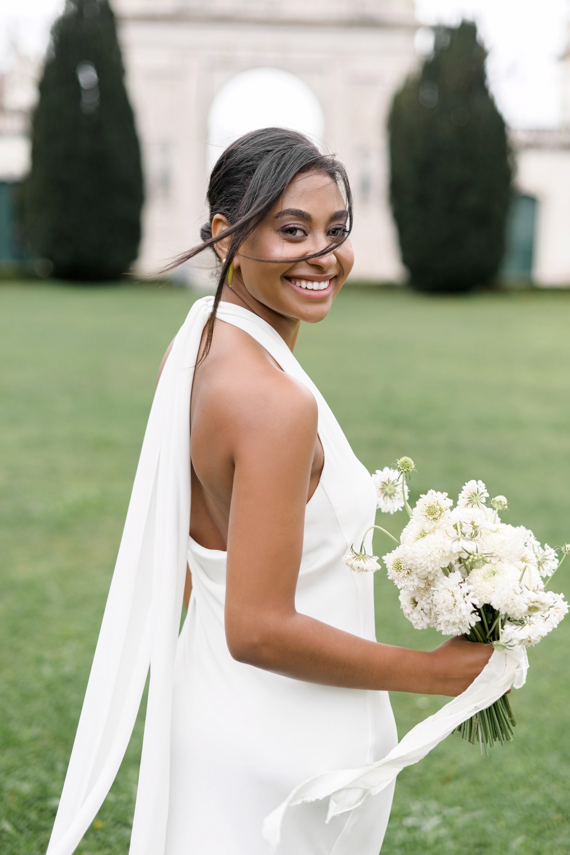 ivory sleeveless dress Exquisite Ivory Satin Sleeveless Strapless Long Wedding Dress with Ruffles main image 1