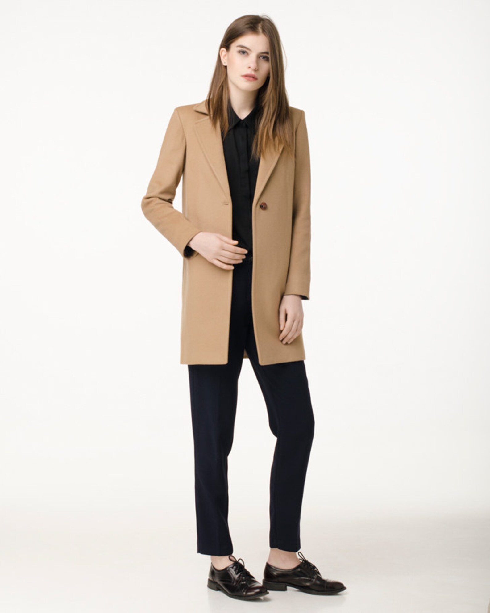 camel wool pants womens