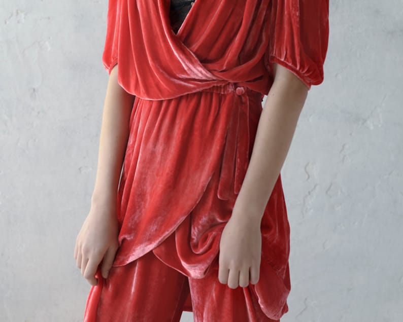 Red Velvet Suit for Woman - Etsy