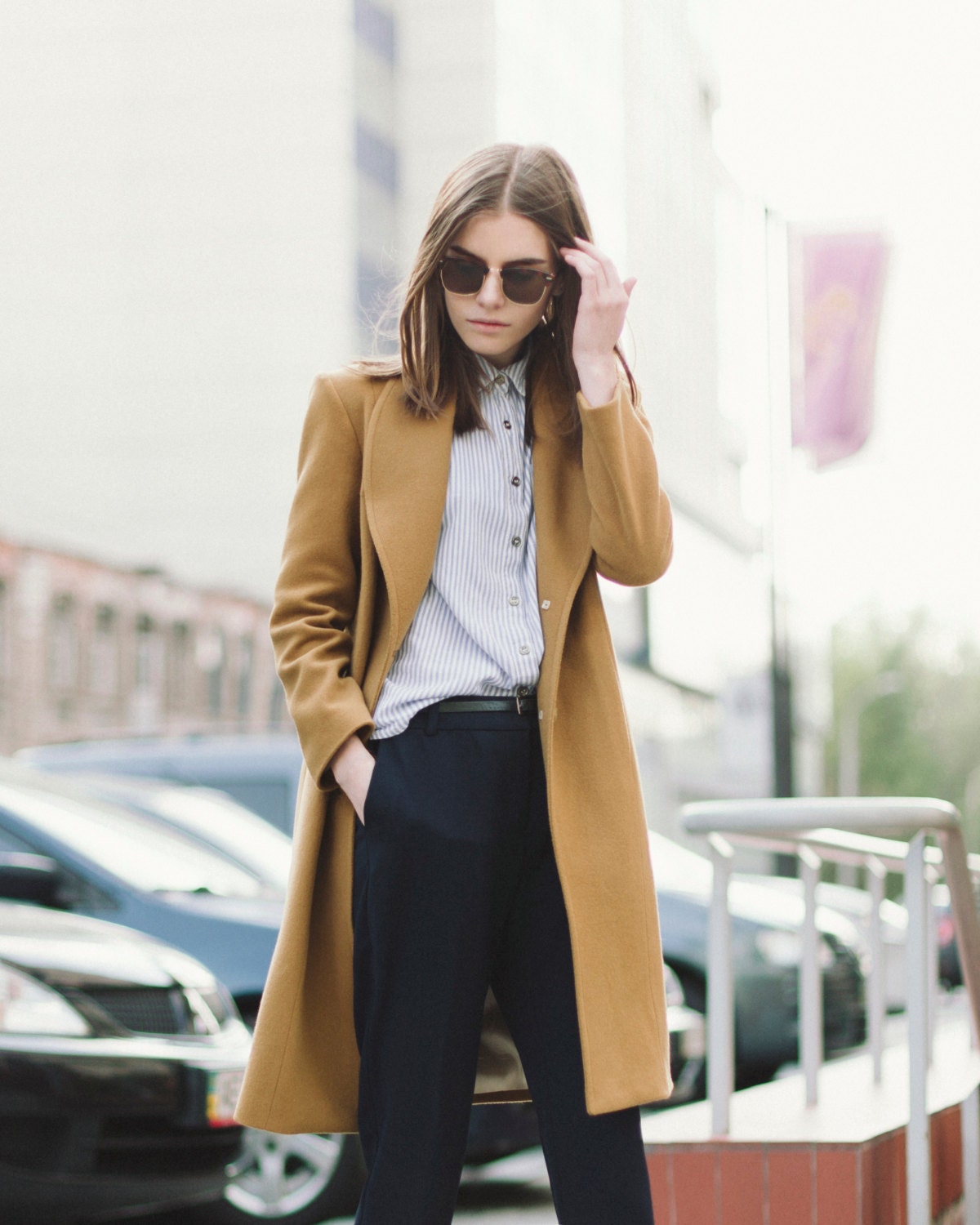 Slim Fit Camel Coat / Wool Spring Coat / Fall Wool Coat Slim Fit Camel Coat / Wool Spring Coat / Fall Wool Coat