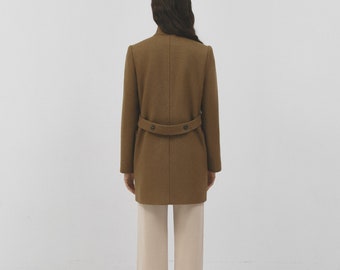 Short Wool Coat / Camel Straight Autumn Coat / Winter Wool Short Wool Coat / Camel Straight Autumn Coat / Winter Wool
