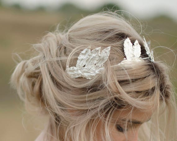 Crystal Wedding Tiara, Bridal Silver Floral Crown - Etsy display picture 1