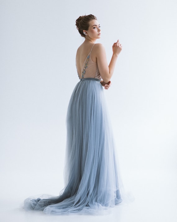 Colourful Wedding Dress Tulle A line Bridal Dress Wedding Separates ELISA Etsy