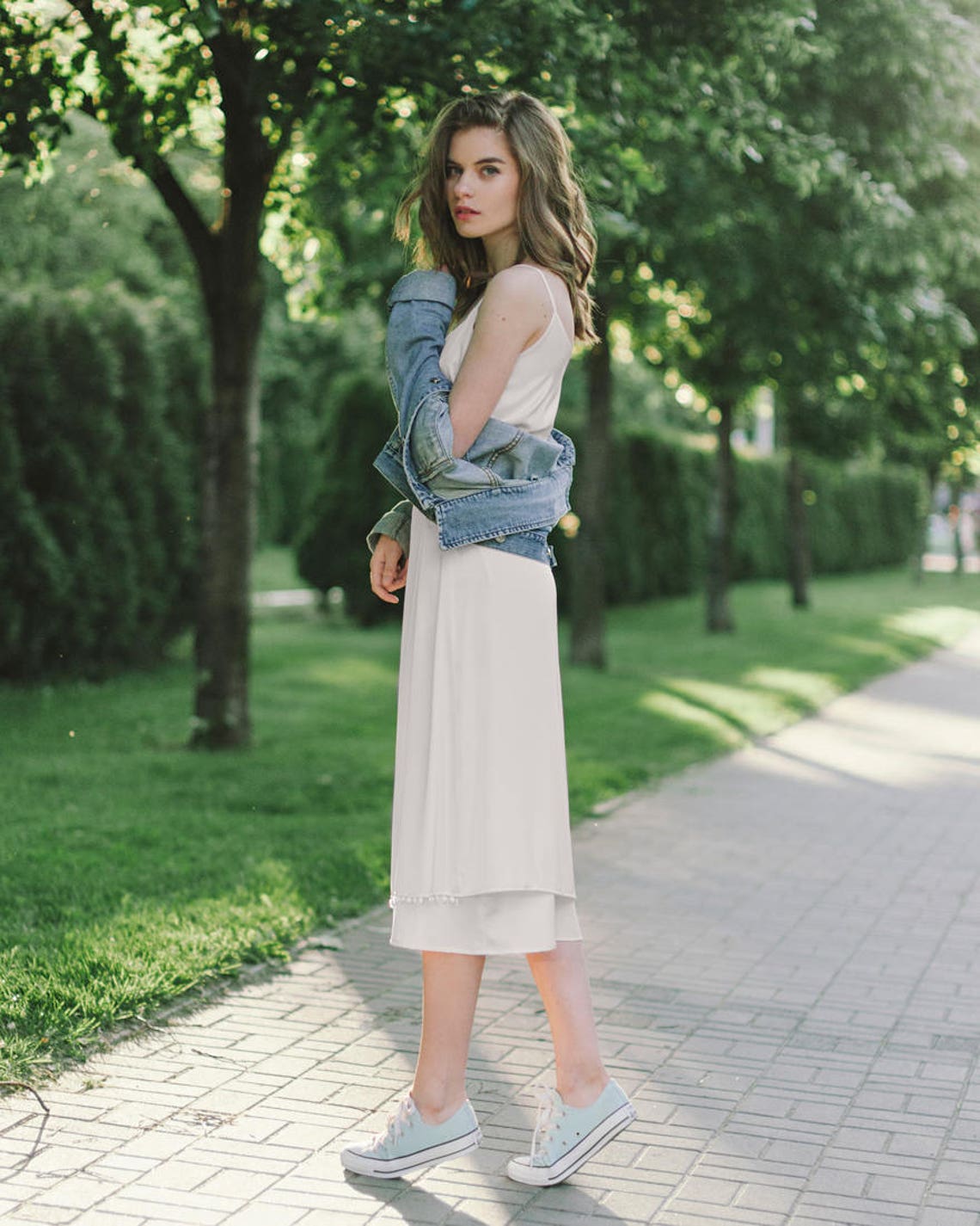 Silk Slip Dress / Summer Simple Dress Etsy