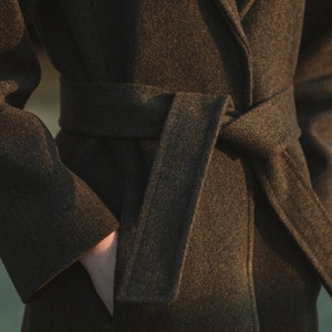 Gray wool coat / Winter and autumn overcoat / Relaxed fit coat image 5