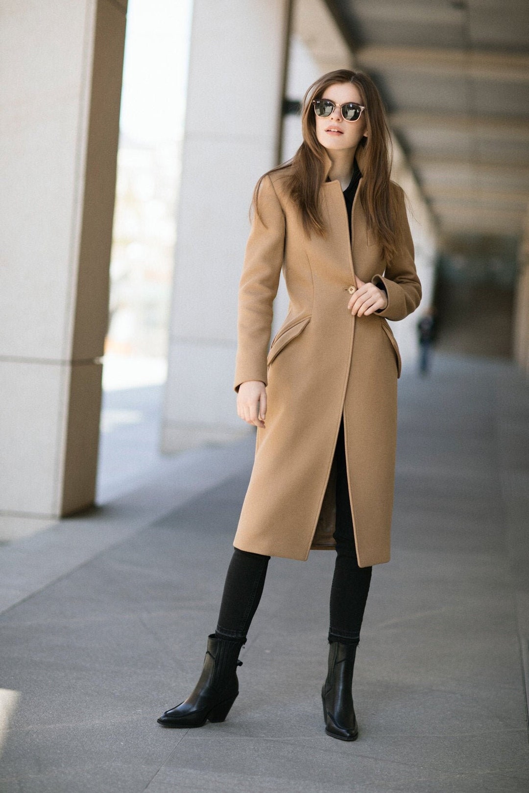 Flap Pocket Hooded Wrap Coat - Women - Ready-to-Wear