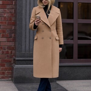 floor length camel coat