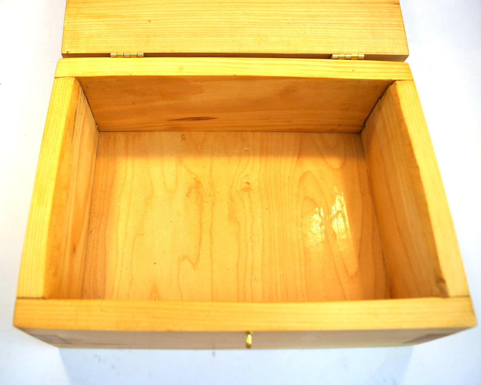 Hand Carved Wood Box With Hinged Lid 0121 Etsy