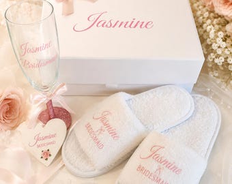 Personalised Bridesmaid Gift Box Set | Luxury Bridal Party Proposal Gift | Custom Wedding Gift | Bridesmaid Box | Wedding Morning Gift