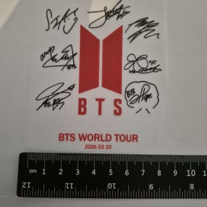 BTS World Tour 2026 Aufnäher zum Aufbügeln | K-Pop ARMY Fan Merch (DTF)