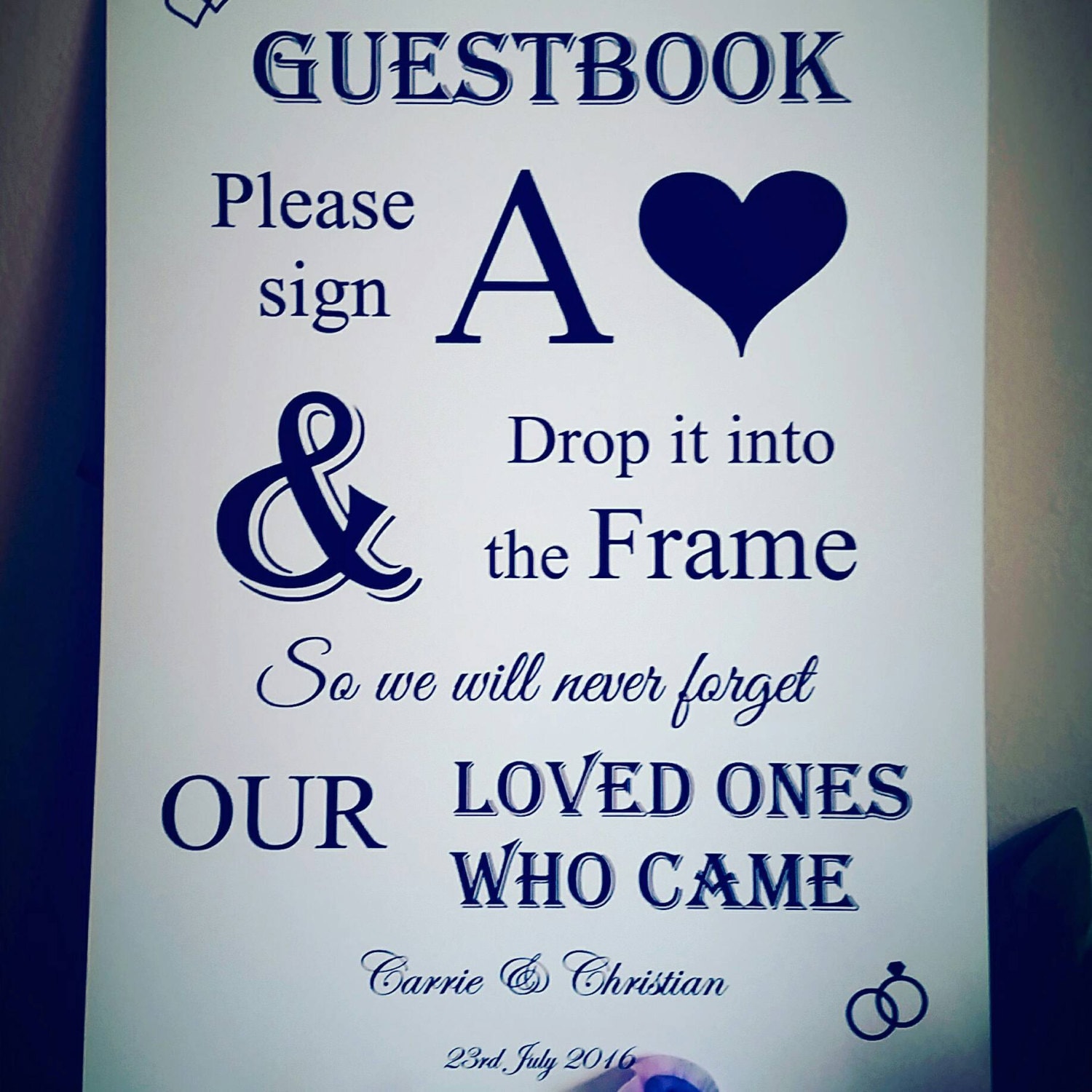 Guest book sign Etsy