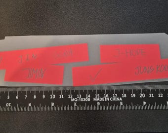 BTS World Tour Iron On Decals | K-Pop ARMY Fan Merch (DTF)