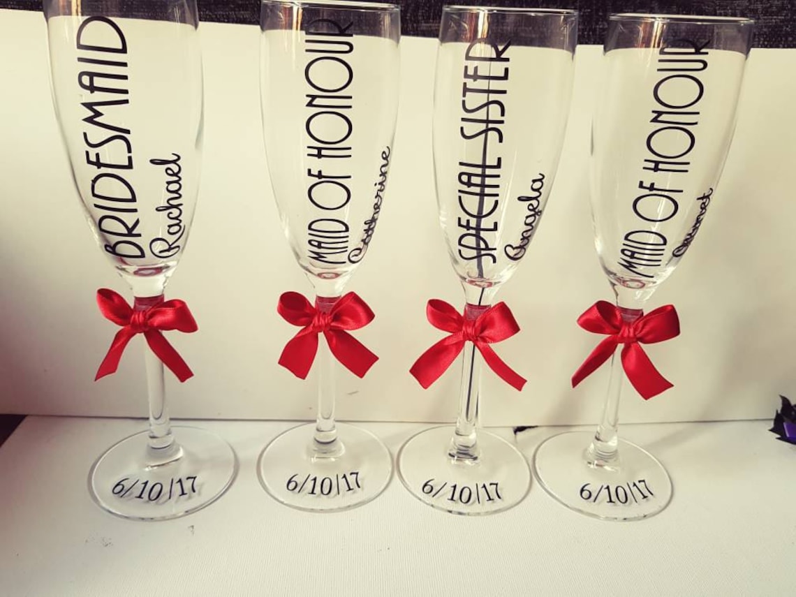 Vinyl Champagne Flutes Make Your Own Vinyl Transfers Vinyl Etsy UK