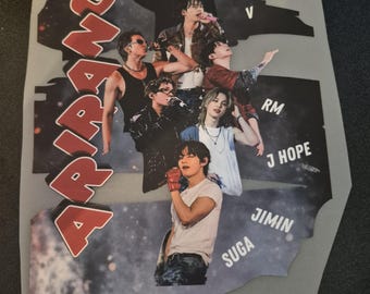 BTS World Tour Iron On Decals | K-Pop ARMY Fan Merch (DTF)