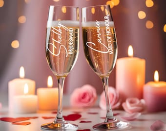 DECAL ONLY, wedding DIY vinyl, decal stickers, custom names, bridal party gifts, champagne flute, wine glass, chrome colours, bachelorette