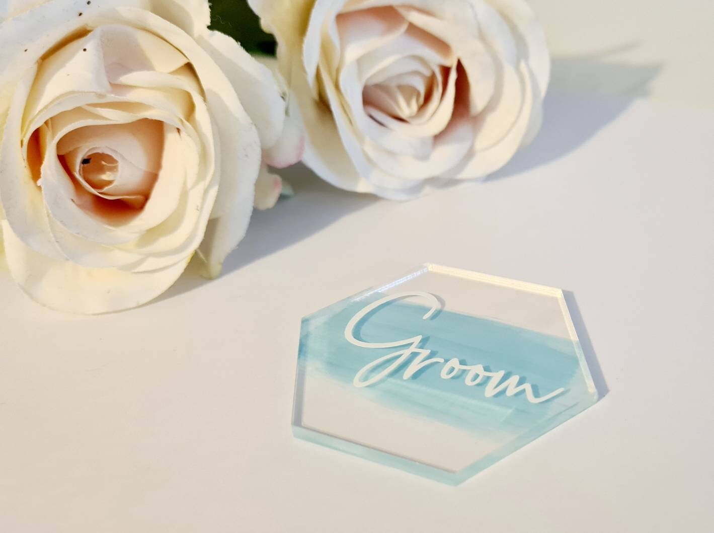 Acrylic Place Names Acrylic Place Settings 8cm Clear Etsy UK