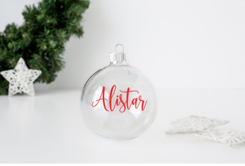 Personalised DIY Bauble Name Stickers. Christmas Bauble Vinyl Etsy UK
