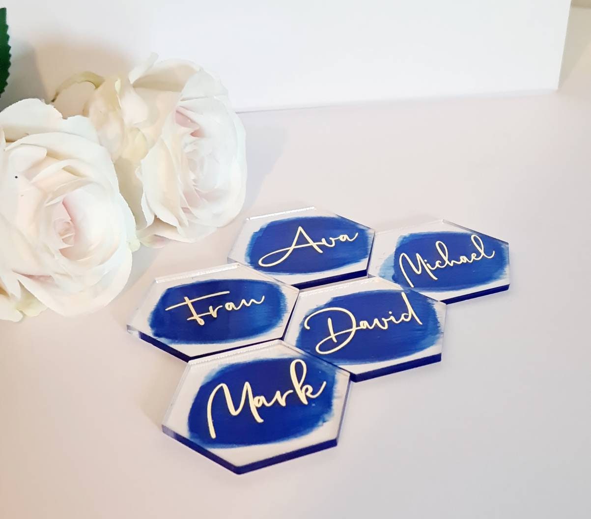 Acrylic Place Names Acrylic Place Settings 8cm Clear Etsy UK