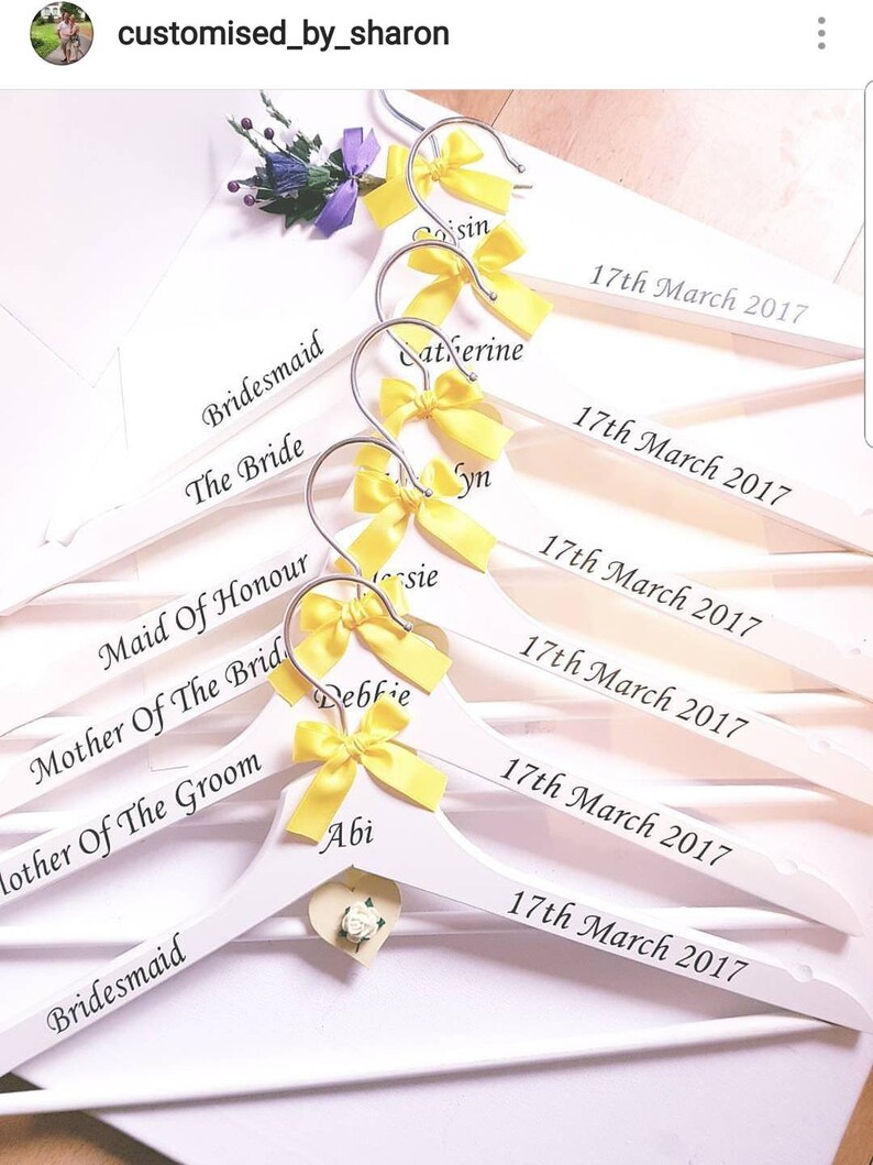Personalised bridal hangers wedding dress hanger bride hanger, bridesmaid gift bridesmaid hanger wedding hangers