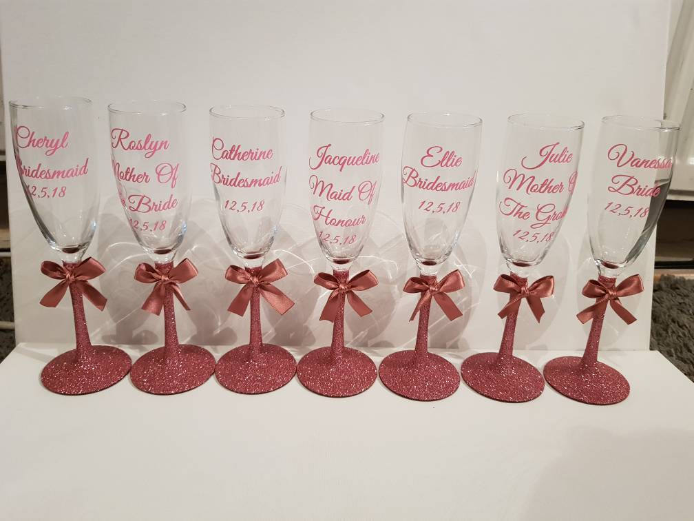 Vinyl stickers for champagne flutes vinyl transfers vinyl Etsy