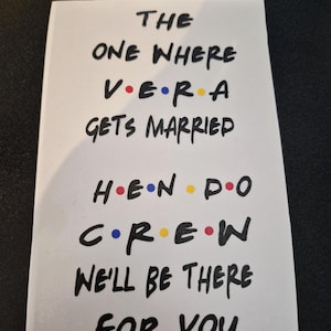 Friends design names and phrases for glasses, mugs, books, plaques, vinyl stickers, decal transfers