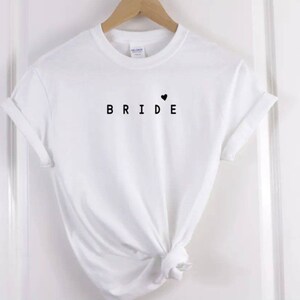 Bridal party tshirts, bridesmaid tshirt, maid of honour tshirt,  bride to be tshirt, custom tshirt, personalised tshirt