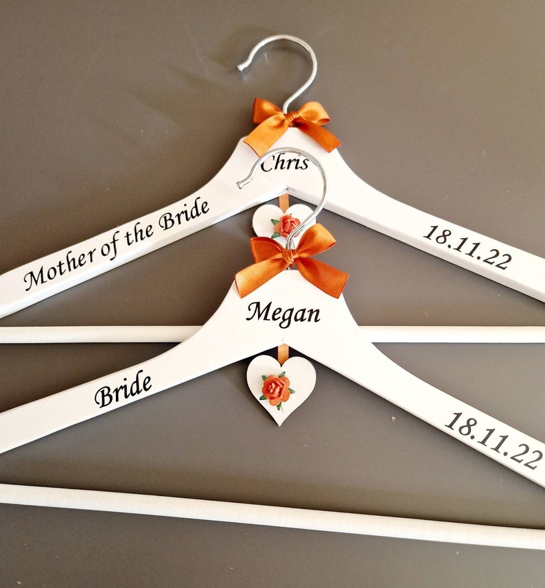 Wedding Day Hangers Bridesmaid Hangers Bridal Party Hangers Etsy UK