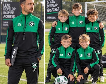 Chándal de fútbol personalizado / Ropa deportiva infantil / Equipación de entrenamiento de fútbol a medida / Iniciales y número del equipo / Equipo de fútbol de niñas y niños