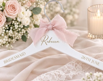wedding hanger decals, set includes name date role in luxury chrome colours.