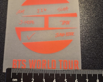 BTS World Tour 2026 Iron On Decal | K-Pop ARMY Fan Merch (DTF)
