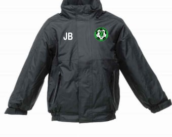 Regatta waterproof jackets, personalised team jackets, football team waterproof jackets