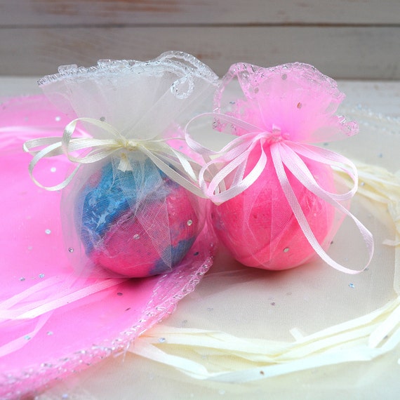 Items similar to Organza bags to gift wrap bath bombs, wedding favors